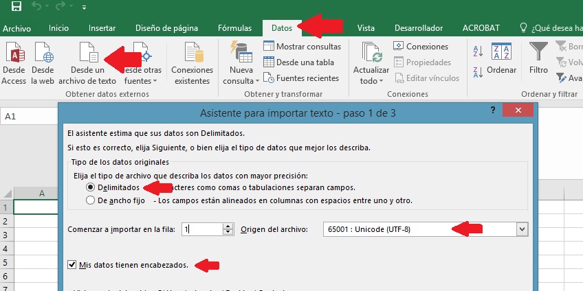 CSV de Linkedin con los contactos