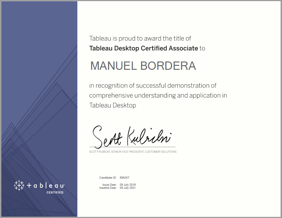 Certificación de Tableau