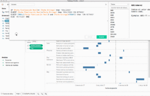 Estado cumplimiento de fechas en Tableau